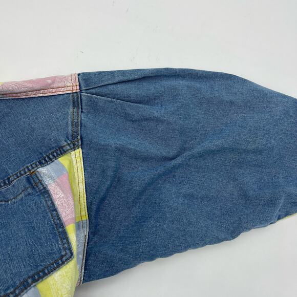 True Vintage 80’s Davi & Dani Patchwork Bandana  Jean Jacket Women’s Size S - Picture 13 of 13